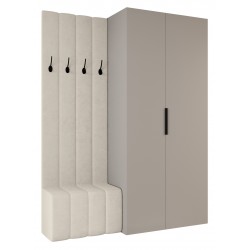 Garderoba Szafa COMO 4 110 głębokość 52 cm z dołkiem tapicerowanym wysokość 245,5 cm