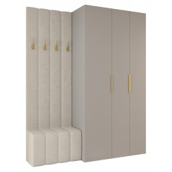 Garderoba Szafa COMO 4 120 głębokość 42 cm z dołkiem tapicerowanym wysokość 245,5 cm