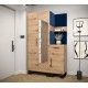 Garderoba z szafą i lustrem, meble do przedpokoju, panele tapicerowane ARTIN 16