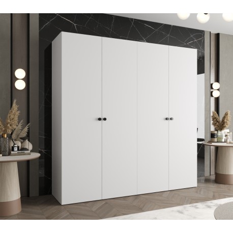 Szafa uchylna garderoba z cichym domykiem ubraniowa z półkami PARMA 1 200 głębokość 52 cm wysokość 202 cm