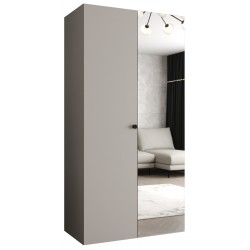 Szafa uchylna z lustrem garderoba z cichym domykiem ubraniowa z półkami PARMA 2 100 głębokość 52 cm wysokość 202 cm