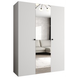 Szafa uchylna z lustrem garderoba z cichym domykiem ubraniowa z półkami PARMA 2 150 głębokość 52 cm wysokość 202 cm