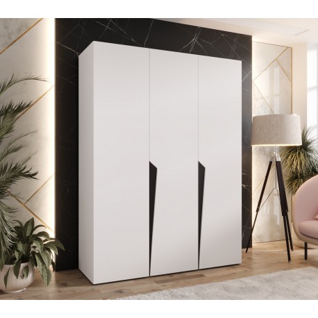 Szafa uchylna garderoba z cichym domykiem ubraniowa z półkami PIANO 1 150 głębokość 52 cm wysokość 202 cm
