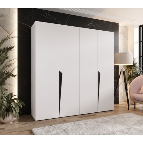Szafa uchylna garderoba z cichym domykiem ubraniowa z półkami PIANO 1 200 głębokość 52 cm wysokość 202 cm