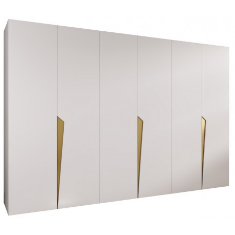 Szafa uchylna z cichym domykiem ubraniowa z półkami PIANO 1 300 głębokość 52 cm wysokość 202 cm (100x3)