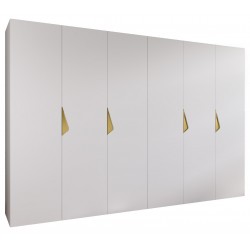 Szafa uchylna z cichym domykiem ubraniowa z półkami SANDI 1 300 głębokość 52 cm wysokość 202 cm (150x2)