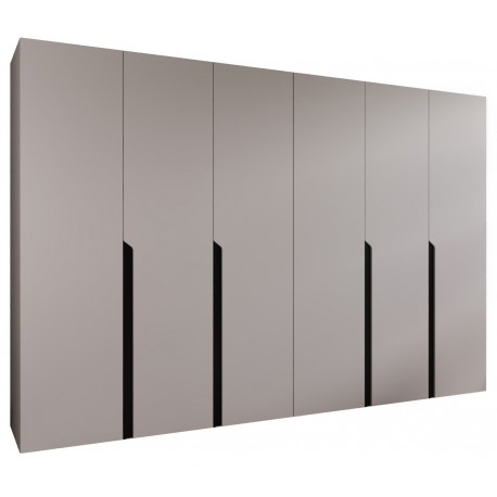 Szafa uchylna z cichym domykiem ubraniowa z półkami MILA 1 300 głębokość 52 cm wysokość 202 cm (150x2)