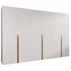 Szafa uchylna z cichym domykiem ubraniowa z półkami MILA 1 300 głębokość 52 cm wysokość 202 cm (100x3)