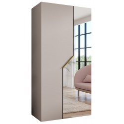 Szafa uchylna z lustrem garderoba z cichym domykiem ubraniowa z półkami ANDREW 2 100 głębokość 52 cm wysokość 202 cm