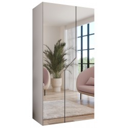 Szafa uchylna z lustrem garderoba z cichym domykiem ubraniowa z półkami ANDREW 3 100 głębokość 52 cm wysokość 202 cm