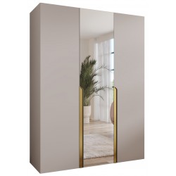 Szafa uchylna z lustrem garderoba z cichym domykiem ubraniowa z półkami MILA 2 150 głębokość 52 cm wysokość 202 cm