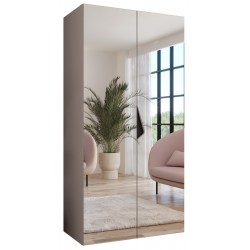 Szafa uchylna z lustrem garderoba z cichym domykiem ubraniowa z półkami SANDI 3 100 głębokość 52 cm wysokość 202 cm