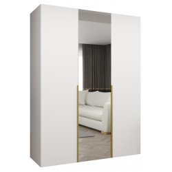 Szafa uchylna z lustrem garderoba z cichym domykiem ubraniowa z półkami ALICANTE 2 150 głębokość 52 cm wysokość 202 cm