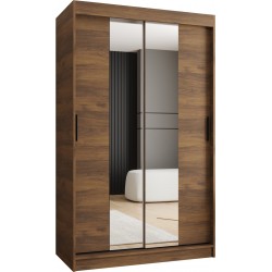 Szafa przesuwna garderoba z lustrem i drążkiem RUBINO T1 120 kaszmir