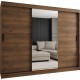 Szafa przesuwna garderoba z lustrem i drążkiem RUBINO T1 250 kaszmir