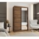 Szafa przesuwna garderoba z lustrem i drążkiem RUBINO T2 120 kaszmir