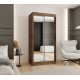 Szafa przesuwna garderoba z lustrem i drążkiem RUBINO T3 100 kaszmir