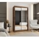 Szafa przesuwna garderoba z lustrem i drążkiem RUBINO T3 120 kaszmir