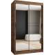Szafa przesuwna garderoba z lustrem i drążkiem RUBINO T3 120 kaszmir
