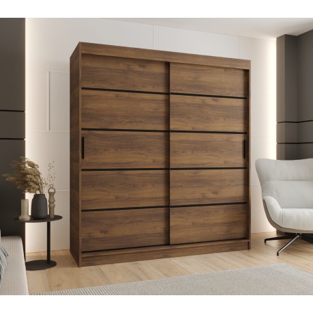 Szafa przesuwna garderoba z drążkiem RUBINO V1 180 kaszmir