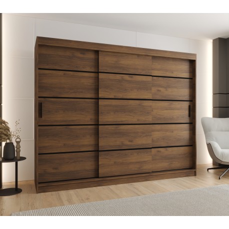 Szafa przesuwna garderoba z drążkiem RUBINO V1 250 kaszmir