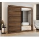 Szafa przesuwna garderoba z lustrem i drążkiem RUBINO V2 200 kaszmir