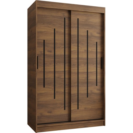 Szafa przesuwna garderoba z drążkiem RUBINO Y 120 kaszmir orzech warmia