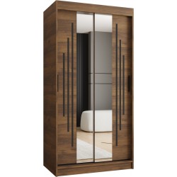 Szafa przesuwna garderoba z lustrem i drążkiem RUBINO Y1 100 kaszmir