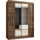 Szafa przesuwna garderoba z lustrem i drążkiem RUBINO Y1 150 kaszmir