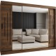 Szafa przesuwna garderoba z lustrem i drążkiem RUBINO Y2 250 kaszmir