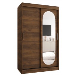 Szafa przesuwna garderoba z lustrem do salonu ROYAL 120 artisan, biały, czarny, kaszmir, sonoma
