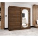 Szafa przesuwna garderoba z lustrem do przedpokoju ROYAL 200 artisan, biały, czarny, kaszmir, sonoma