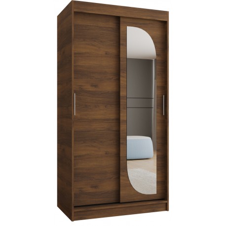 Szafa przesuwna garderoba z lustrem do kawalerki LUCY 100 artisan, biały, czarny, kaszmir, sonoma, orzech