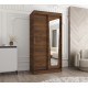 Szafa przesuwna garderoba z lustrem do salonu MOKA 100 artisan, biały, czarny, kaszmir, sonoma