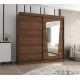 Szafa przesuwna garderoba z lustrem do przedpokoju MOKA 200 artisan, biały, czarny, kaszmir, sonoma
