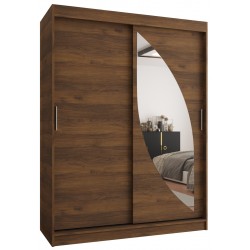 Szafa przesuwna garderoba z lustrem do salonu MILO 150 artisan, biały, czarny, kaszmir, sonoma