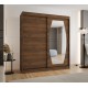 Szafa przesuwna garderoba z lustrem do sypialni ROSSA 180 artisan, biały, czarny, kaszmir, sonoma