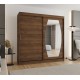 Szafa przesuwna garderoba z lustrem do przedpokoju ROSSA 200 artisan, biały, czarny, kaszmir, sonoma