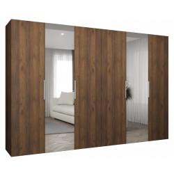 Szafa uchylna z lustrem garderoba z cichym domykiem ubraniowa z półkami MARBELLA 2 300 głębokość 52 cm wysokość 202 cm