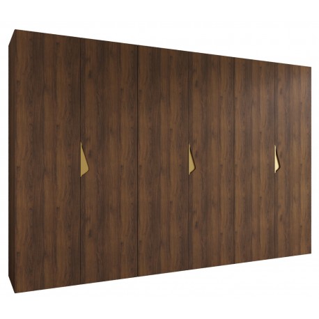Szafa uchylna z cichym domykiem ubraniowa z półkami SANDI 1 300 głębokość 52 cm wysokość 202 cm (100x3)