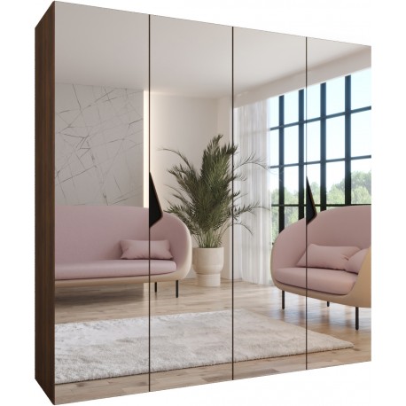 Szafa uchylna z lustrem garderoba z cichym domykiem ubraniowa z półkami SANDI 3 200 głębokość 52 cm wysokość 202 cm