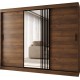 Szafa przesuwna garderoba z lustrem GLOSSY 250 artisan, biały, czarny, kaszmir, orzech