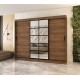 Szafa przesuwna garderoba z lustrem ORLANDO 250 artisan, biały, czarny, kaszmir, orzech