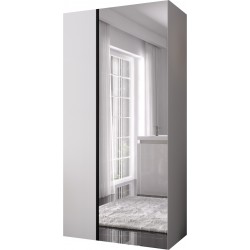 Szafa uchylna garderoba z cichym domykiem ubraniowa z półkami KRIS 100 1LD głębokość 52 cm wysokość 202 cm