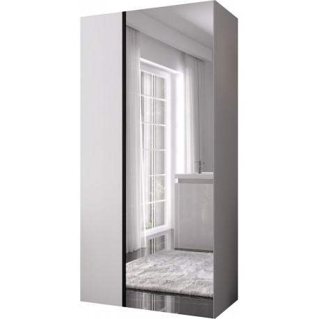 Szafa uchylna garderoba z cichym domykiem ubraniowa z półkami KRIS 100 1LD głębokość 52 cm wysokość 202 cm