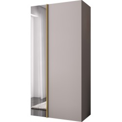 Szafa uchylna garderoba z cichym domykiem ubraniowa z półkami KRIS 100 1LM głębokość 52 cm wysokość 202 cm