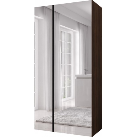 Szafa uchylna garderoba z cichym domykiem ubraniowa z półkami KRIS 100 1LD1LM głębokość 52 cm wysokość 202 cm