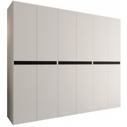 Szafa uchylna garderoba z cichym domykiem ubraniowa z półkami SALSA 240 głębokość 52 cm wysokość 203 cm