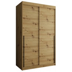 Szafa przesuwna garderoba z lustrem do kawalerki GLOSSY 120 artisan, biały, czarny, kaszmir, orzech