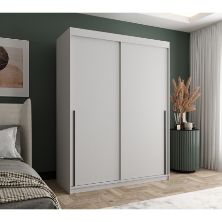 Szafa przesuwna garderoba z lustrem GLOSSY 150 artisan, biały, czarny, kaszmir, orzech